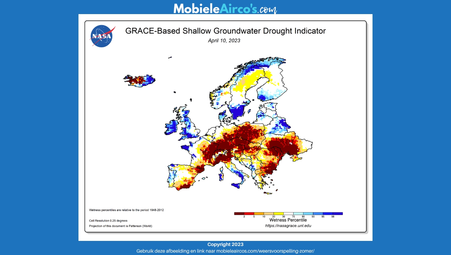 NASA Grundwasser Indikation 10 April 2023